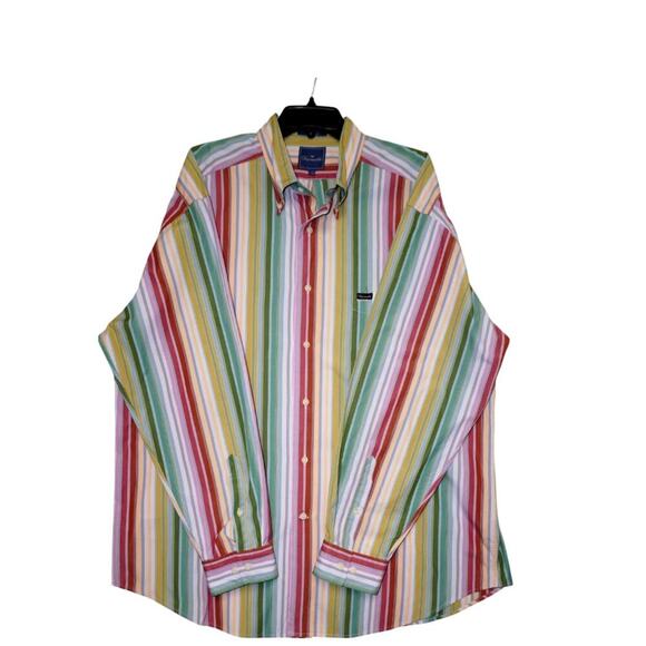 Faconnable Colorful Striped Shirt - Size XXL - Picture 1 of 6